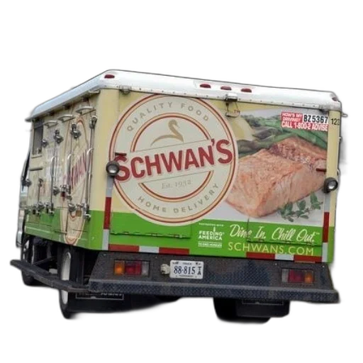 food, schwan, delivery, truck transparent PNG cut-out