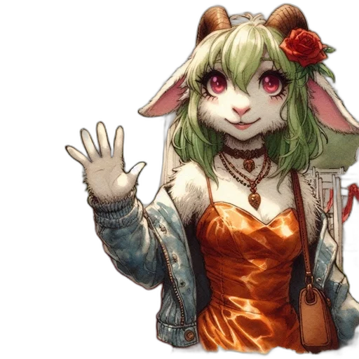 staff, mask, animal, fantasy art transparent PNG cut-out