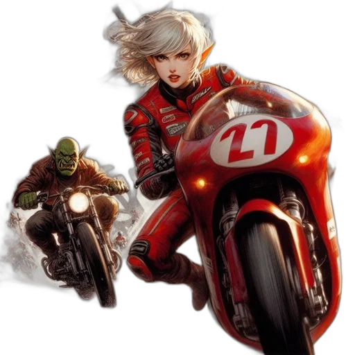 comic book art, concept art, fantasy art, photorealistic transparent PNG cut-out