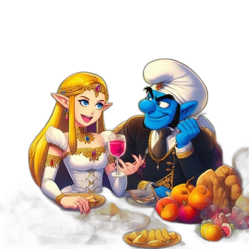 food, jewelry, crown, staff transparent PNG cut-out