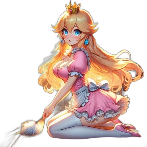 staff, crown, dress, fantasy art transparent PNG cut-out