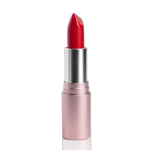 red, lipstick, silver, cap transparent PNG cut-out