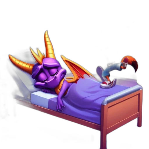 dragon, staff, furniture, creature transparent PNG cut-out