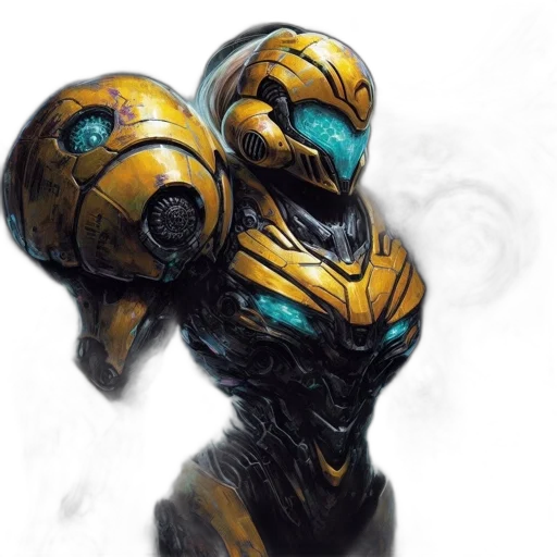 robot, mask, concept art, fantasy art transparent PNG cut-out