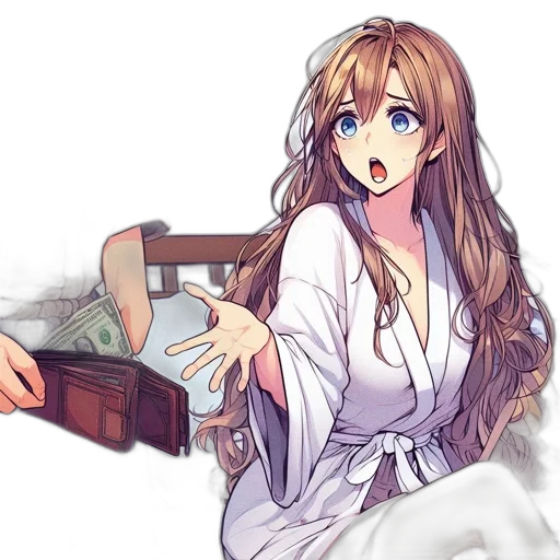 dress, staff, weapon, hair transparent PNG cut-out
