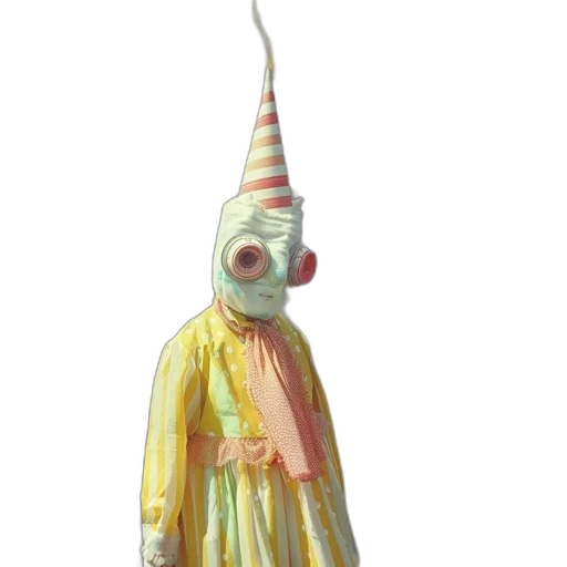 mask, staff, dress, creature transparent PNG cut-out
