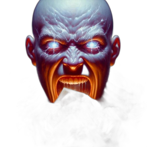 face, mask, staff, creature transparent PNG cut-out