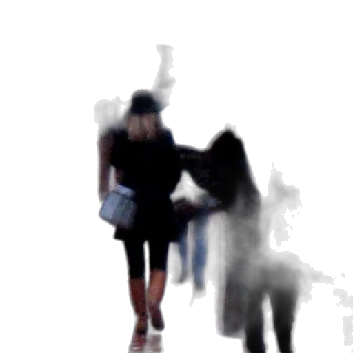 dress, hair, creature, staff transparent PNG cut-out
