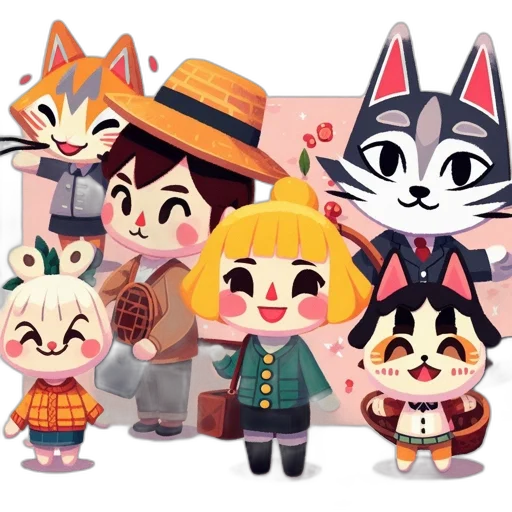 concept art, pixel art, watercolor, cartoon transparent PNG cut-out
