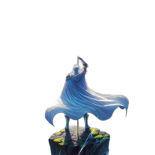 dragon, creature, dress, staff transparent PNG cut-out