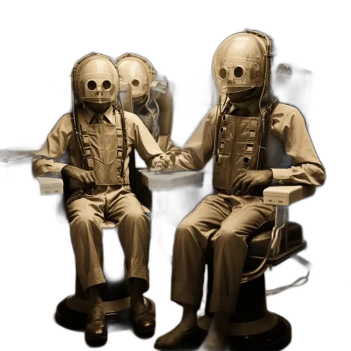 furniture, mask, robot, staff transparent PNG cut-out