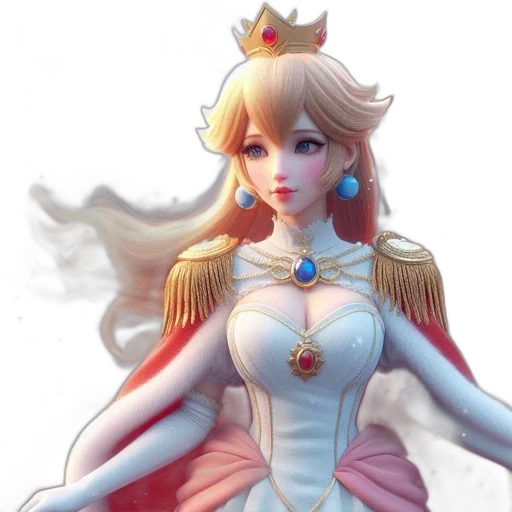 crown, dress, 3d render, concept art transparent PNG cut-out