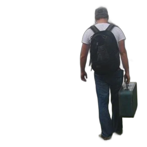 staff, 3d render, man, white transparent PNG cut-out