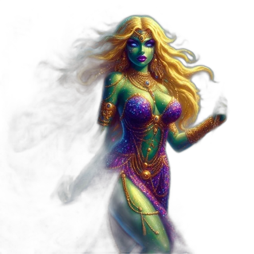 dress, fantasy art, concept art, comic book art transparent PNG cut-out