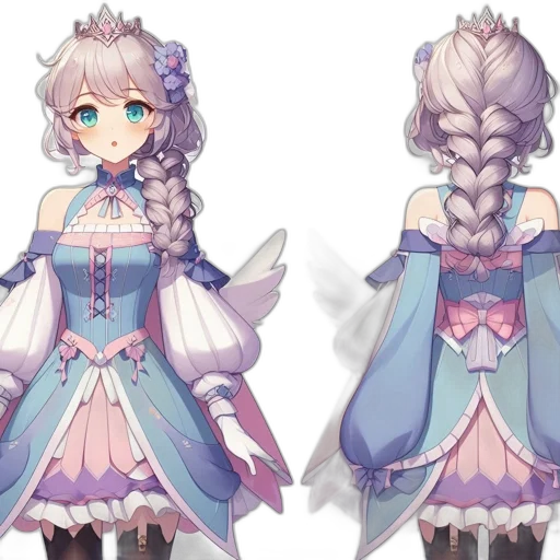 dress, concept art, anime, fantasy art transparent PNG cut-out