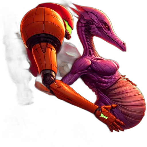 dragon, robot, creature, weapon transparent PNG cut-out