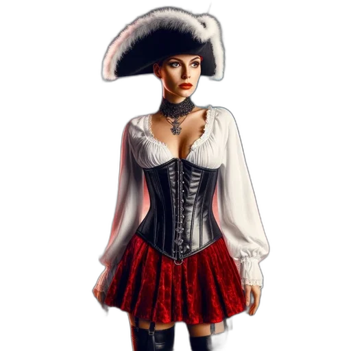 dress, hat, fantasy art, pixel art transparent PNG cut-out