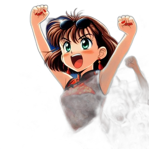 dress, anime, cartoon, concept art transparent PNG cut-out