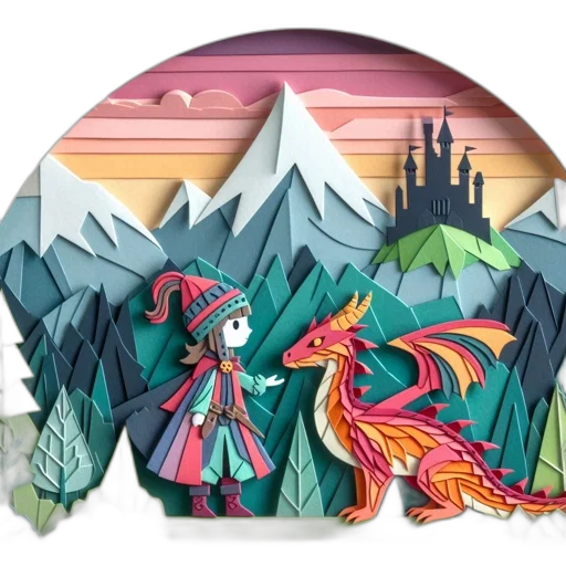 dragon, fantasy art, concept art, watercolor transparent PNG cut-out