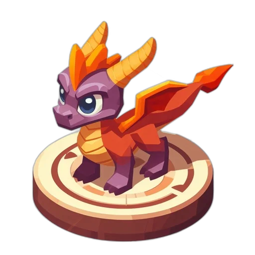 dragon, creature, staff, animal transparent PNG cut-out