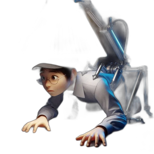robot, staff, creature, weapon transparent PNG cut-out
