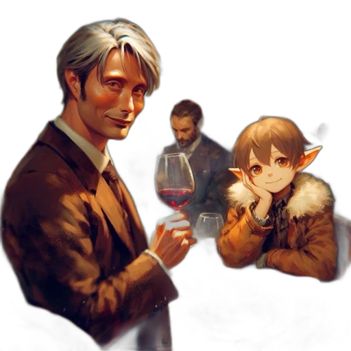 bottle, staff, jacket, concept art transparent PNG cut-out