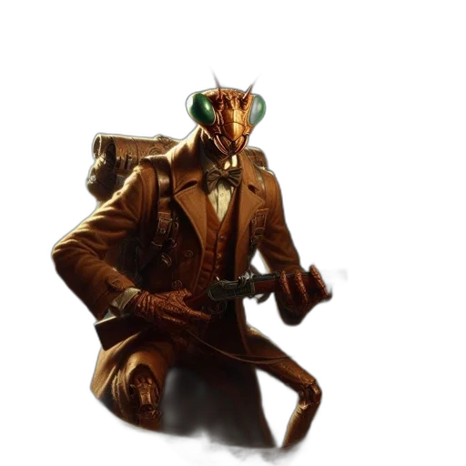 robot, mask, staff, jacket transparent PNG cut-out