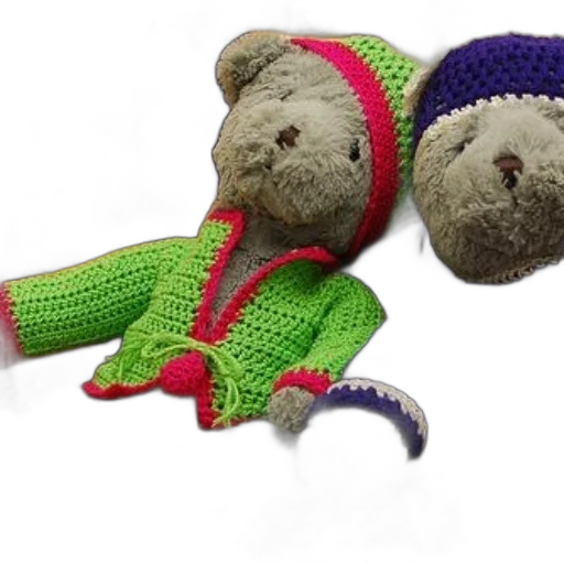 staff, two, teddy, bears transparent PNG cut-out