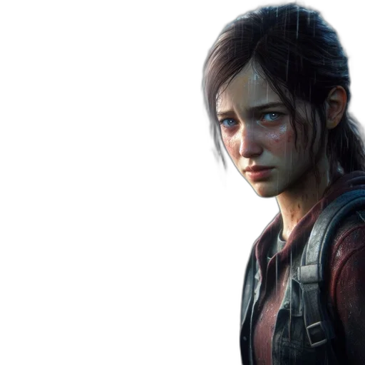 concept art, photorealistic, soaked, young transparent PNG cut-out
