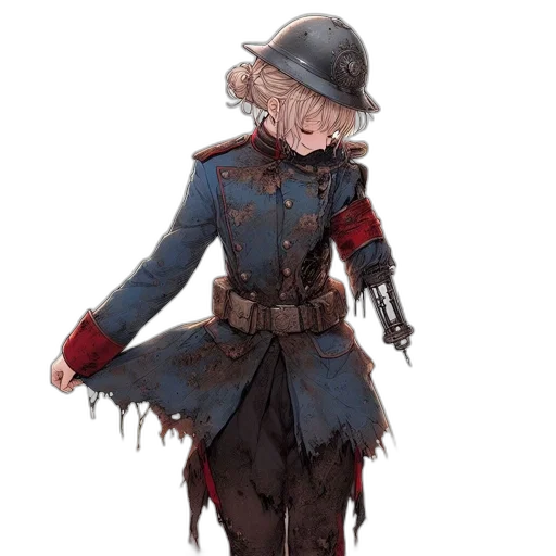 staff, hat, jacket, dress transparent PNG cut-out