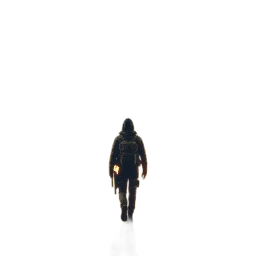 jacket, creature, robot, hair transparent PNG cut-out