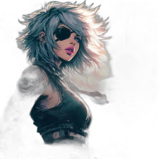 mask, concept art, fantasy art, cyberpunk transparent PNG cut-out