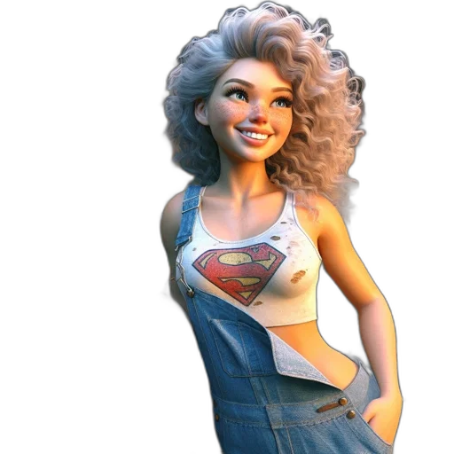 concept art, comic book art, cartoon, 3d render transparent PNG cut-out