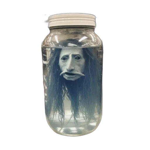 bottle, mask, face, hair transparent PNG cut-out