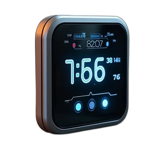 thermostaner, digital, display transparent PNG cut-out
