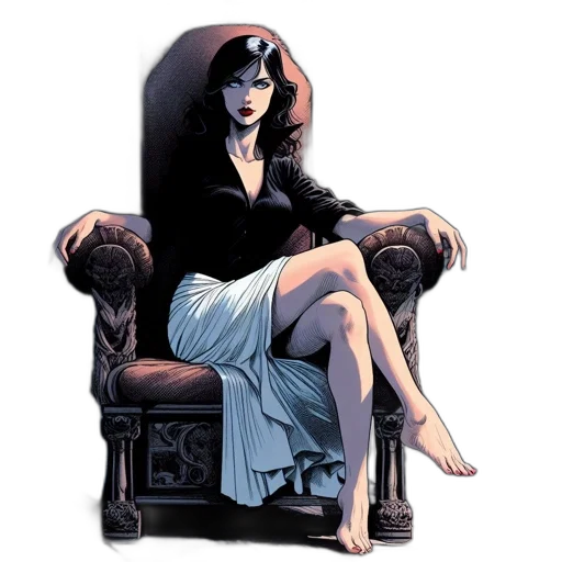 dress, comic book art, concept art, fantasy art transparent PNG cut-out