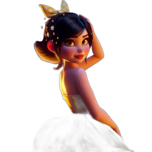 dress, crown, concept art, 3d render transparent PNG cut-out