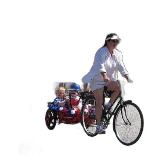 photorealistic, woman, rides, bicycle transparent PNG cut-out