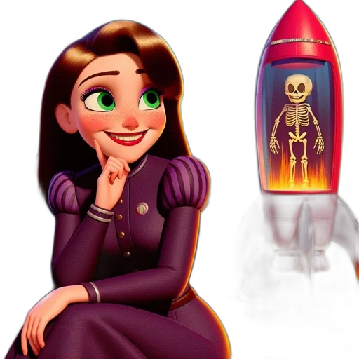 dress, robot, 3d render, concept art transparent PNG cut-out