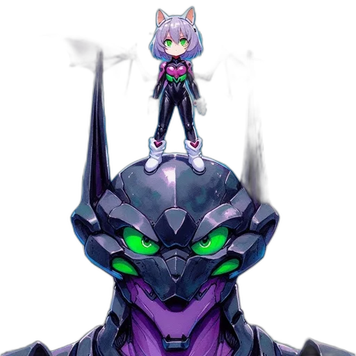 robot, weapon, dragon, crown transparent PNG cut-out