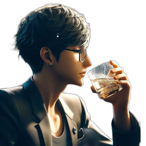 bottle, photorealistic, concept art, oil painting transparent PNG cut-out