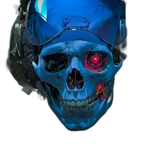 mask, robot, face, cyberpunk transparent PNG cut-out