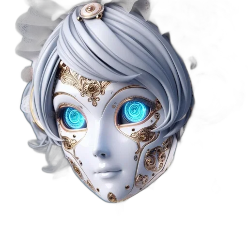 mask, face, jewelry, robot transparent PNG cut-out