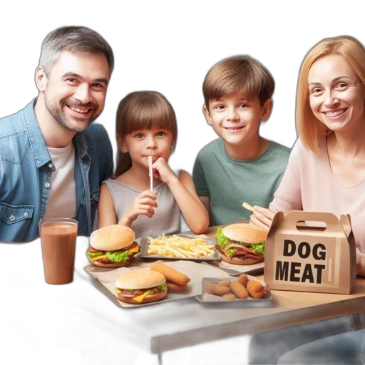 food, robot, animal, photorealistic transparent PNG cut-out