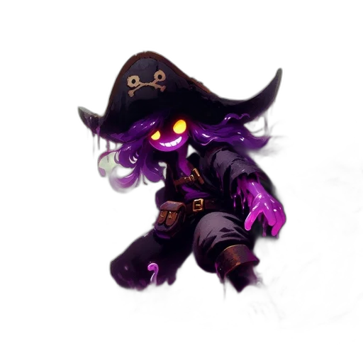 staff, hat, creature, pixel art transparent PNG cut-out