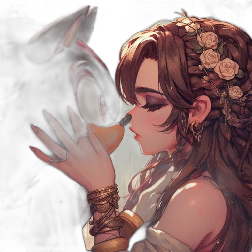 crown, mask, face, flower transparent PNG cut-out