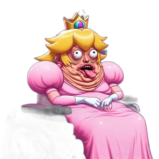 crown, dress, creature, face transparent PNG cut-out