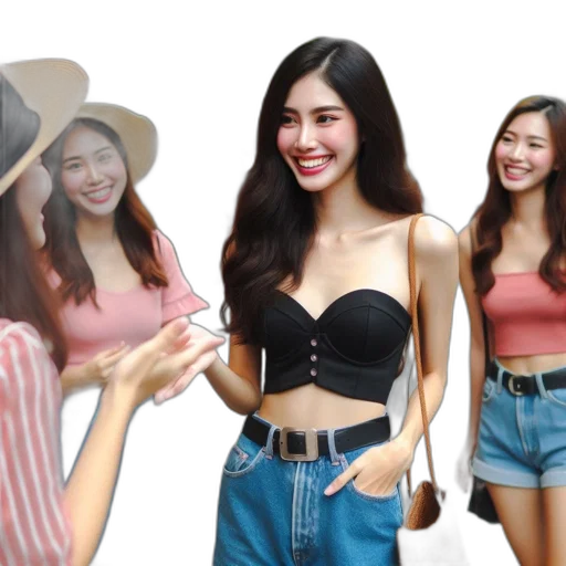 photorealistic, 3d render, pastel, three transparent PNG cut-out