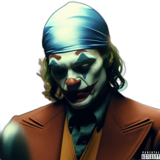 face, concept art, comic book art, clown transparent PNG cut-out