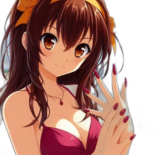 dress, staff, weapon, jewelry transparent PNG cut-out